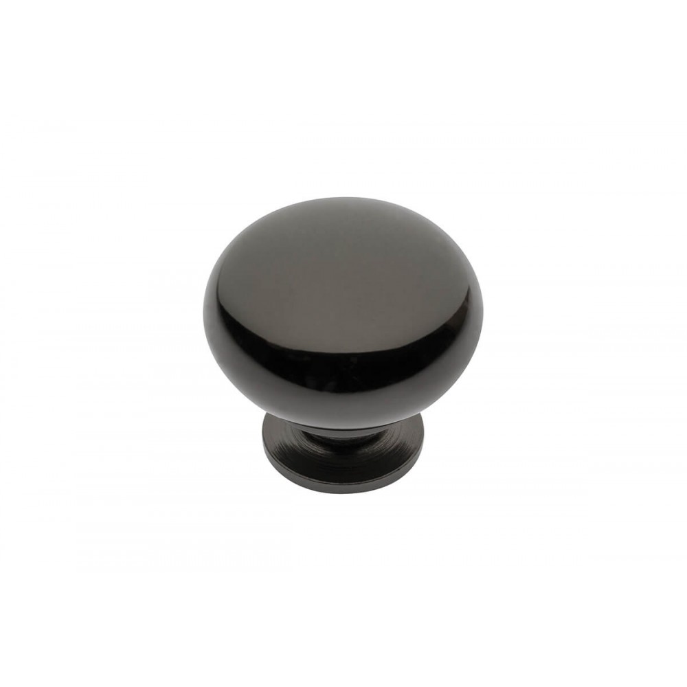 Ручка мебельна кнопка GTV Bergamo, чорний хром