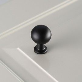 Ручка мебельна кнопка GTV Nord, чорний матовий