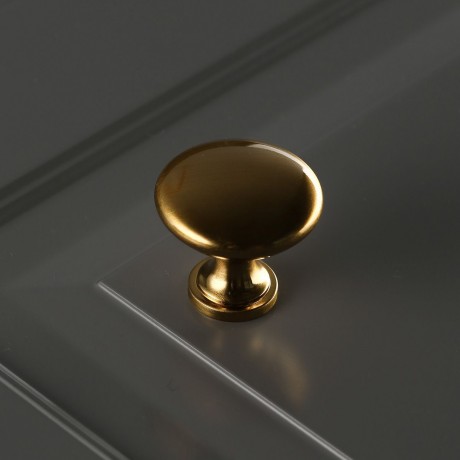 Ручка кнопка GTV Terni d-30 мм, золота латунь