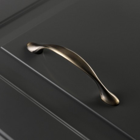 Ручка меблева GTV Camai L=128мм, C=96мм, антична шліфована латунь
