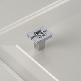 Ручка кнопка GTV UZ-71C з кристалом 24х18х19мм, хром