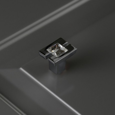 Ручка кнопка GTV UZ-71C з кристалом 24х18х19мм, хром