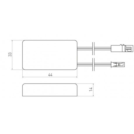 Вимикач сенсорний прихований GTV AE-WPDRW-00, товщина до 40 мм, 12V 50W