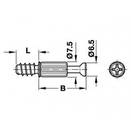 Болт стяжки Hafele Minifix S200 B=34 L=11 262.28.670