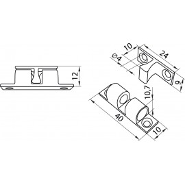 Защіпка латунна DC