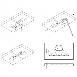 Стяжка для тонких стільниць Combo Unika