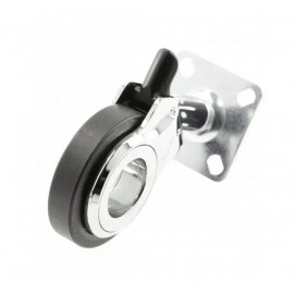 Меблевий ролик GTV Gira d60, 60кг, зі стопором KM-GIRA-60MM-ZH-20, чорний хром