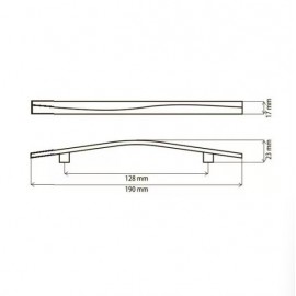 Ручка для меблів DC DN 81/128 G2, хром