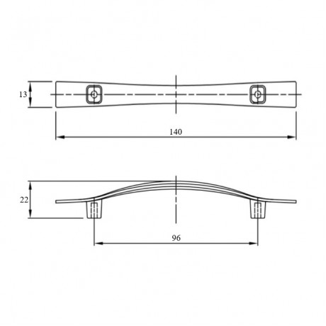 Ручка DC UN 0604/96 (DN 06 G2), хром