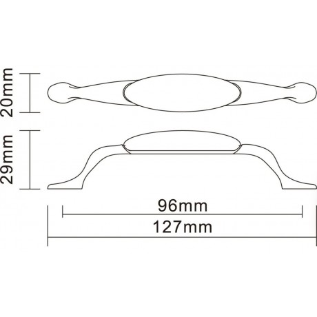 Ручка DC DP 195/96 G4/MLK5 Бронза Антична/Колосок