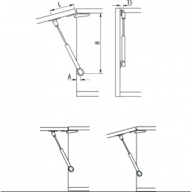 Механізм газовий GTV ХА-50 сірий