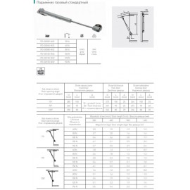 Амортизатор газовий GTV 150N PD-G0150-N02
