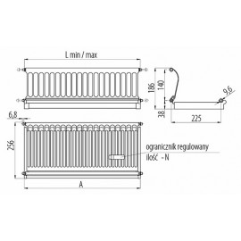 Однорівневе сушка для посуду GTV OC-A0660-06 280х565х187 мм  