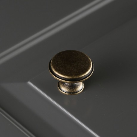 Ручка кнопка GTV Cento d-28 мм, антична латунь