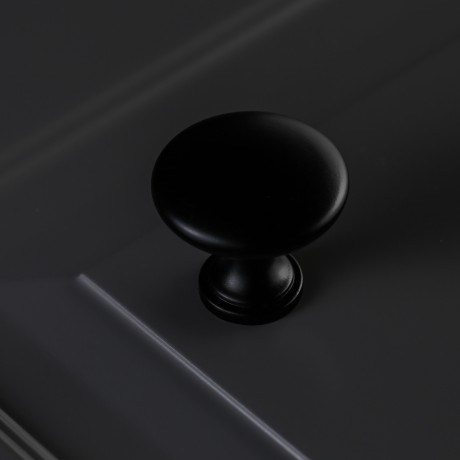 Ручка кнопка GTV Terni d-30мм, чорний матовий