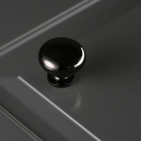Ручка мебельна кнопка GTV Bergamo, чорний хром