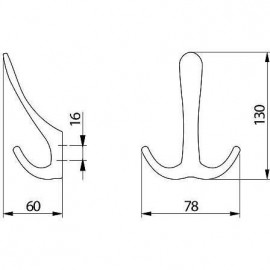 Вішак меблевий GTV WZ-CORDOBA-20 М чорний матовий